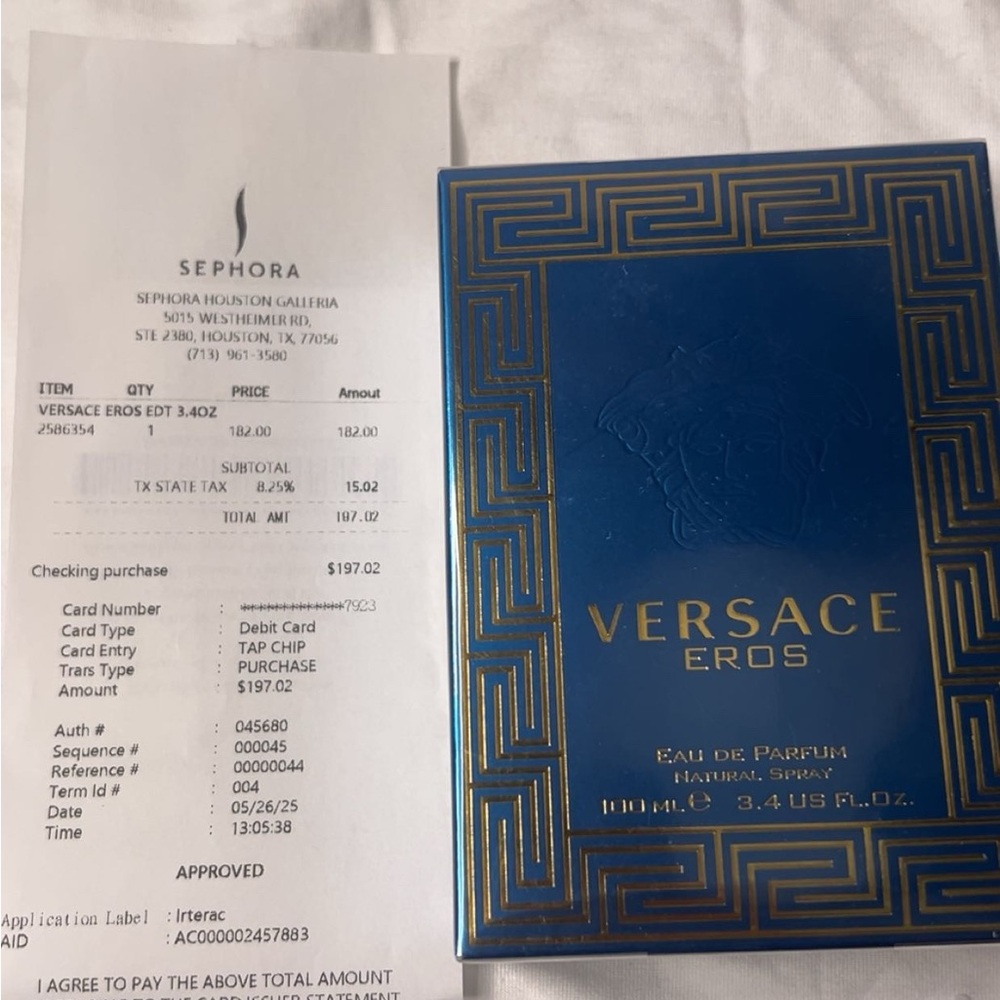 Versace Eros Eau de Parfum in Blue and Gold